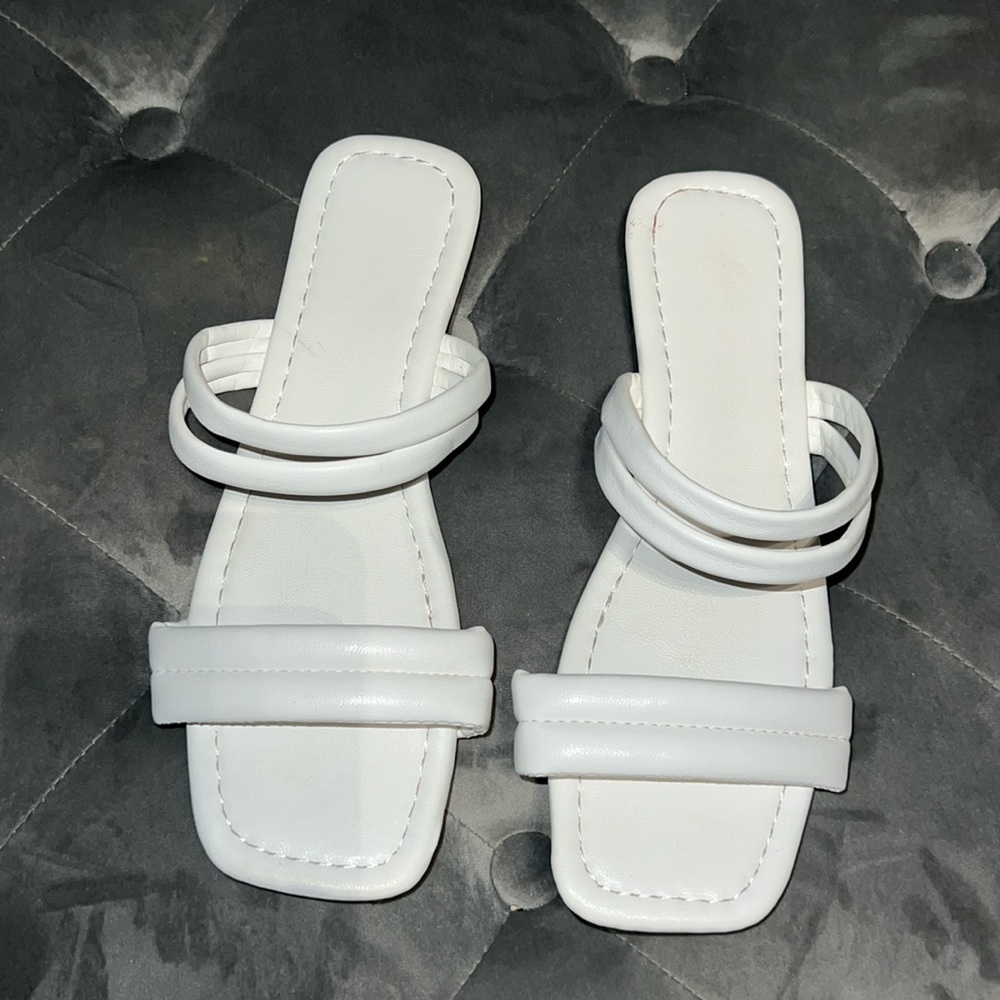 White sandals
